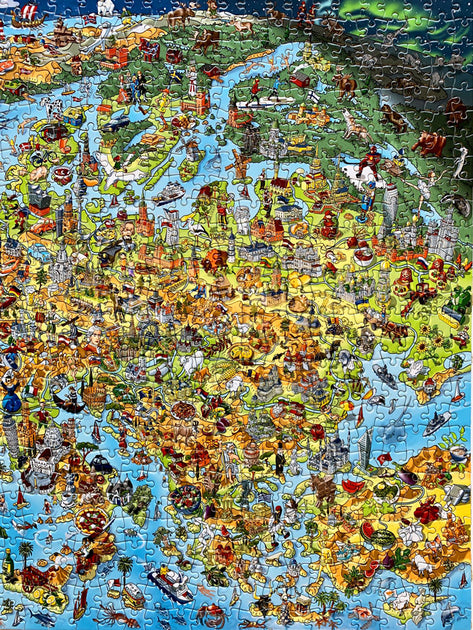 Ulmer Puzzleschmiede – Puzzle Europe: 1000 pieces jigsaw puzzle – Europe  seen from space at night – TopToy